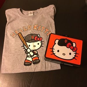 SF Giants + Hello Kitty lunch box and shirt