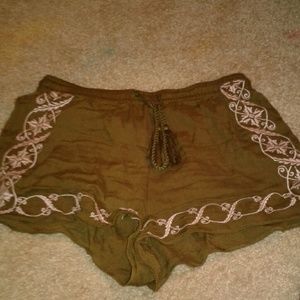 cute olive green shorts