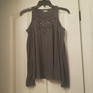 Off the shoulder bedazzled shirt B2G1 FREE