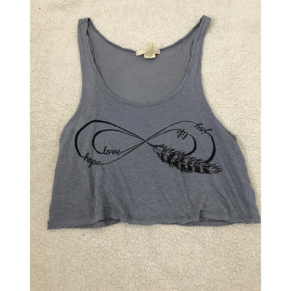 Hope Love Life Joy Infinity Crop Top Tank