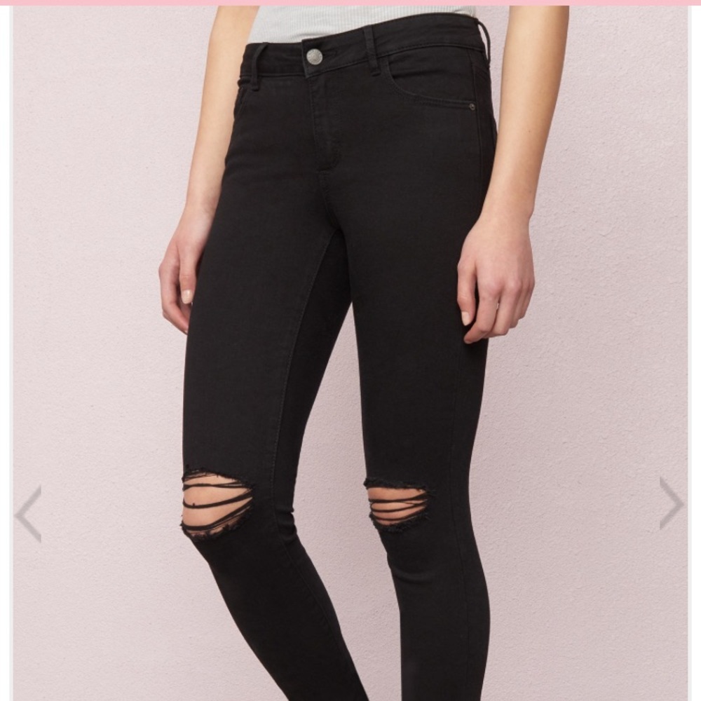 Garage black skinny jeans
