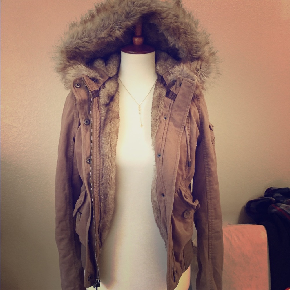 A&F Hooded Bomber Jacket