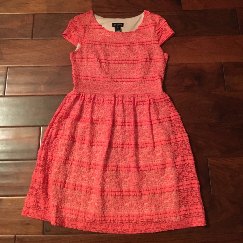 Lace coral dress