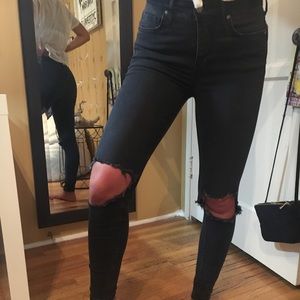 FREE PEOPLE BLACK JEANS