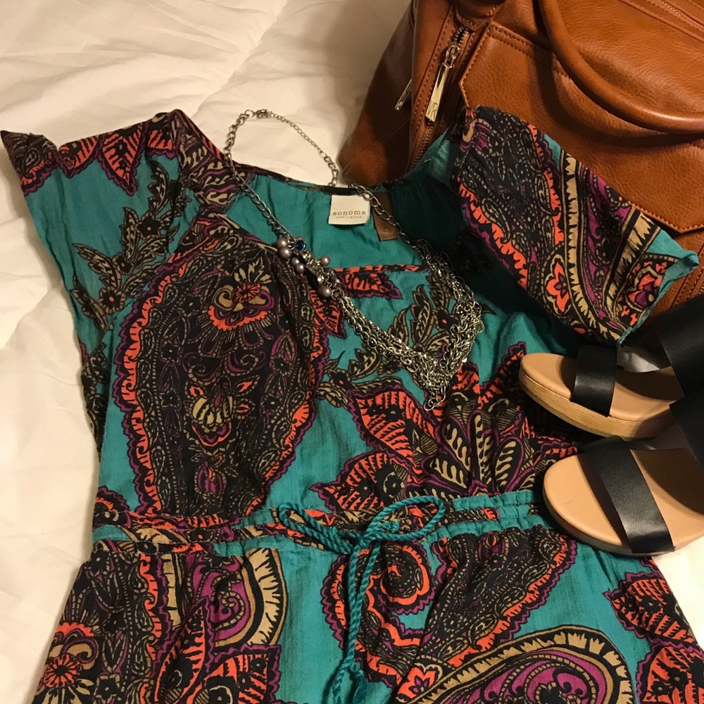 Lined Short Sleeved Summer Dress