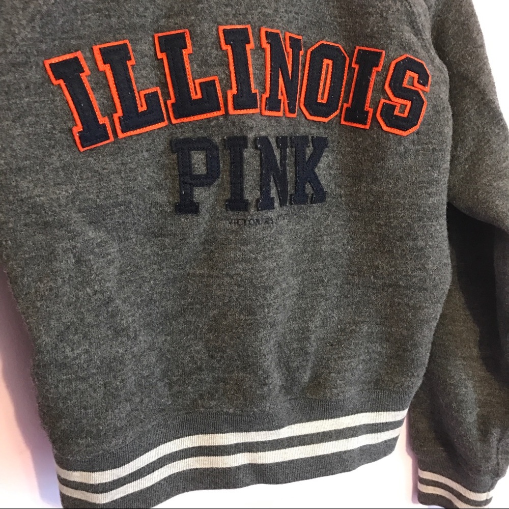 RARE PINK University of Illinois Varsity Jacket