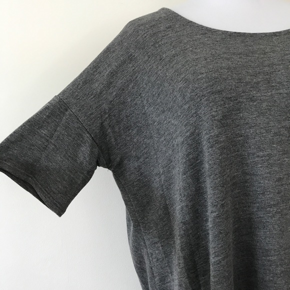 Charcoal Gray French Terry open back twist top NWT - Picture 4 of 7