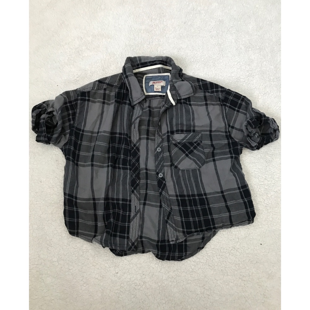 Crop Top Button Up Flannel