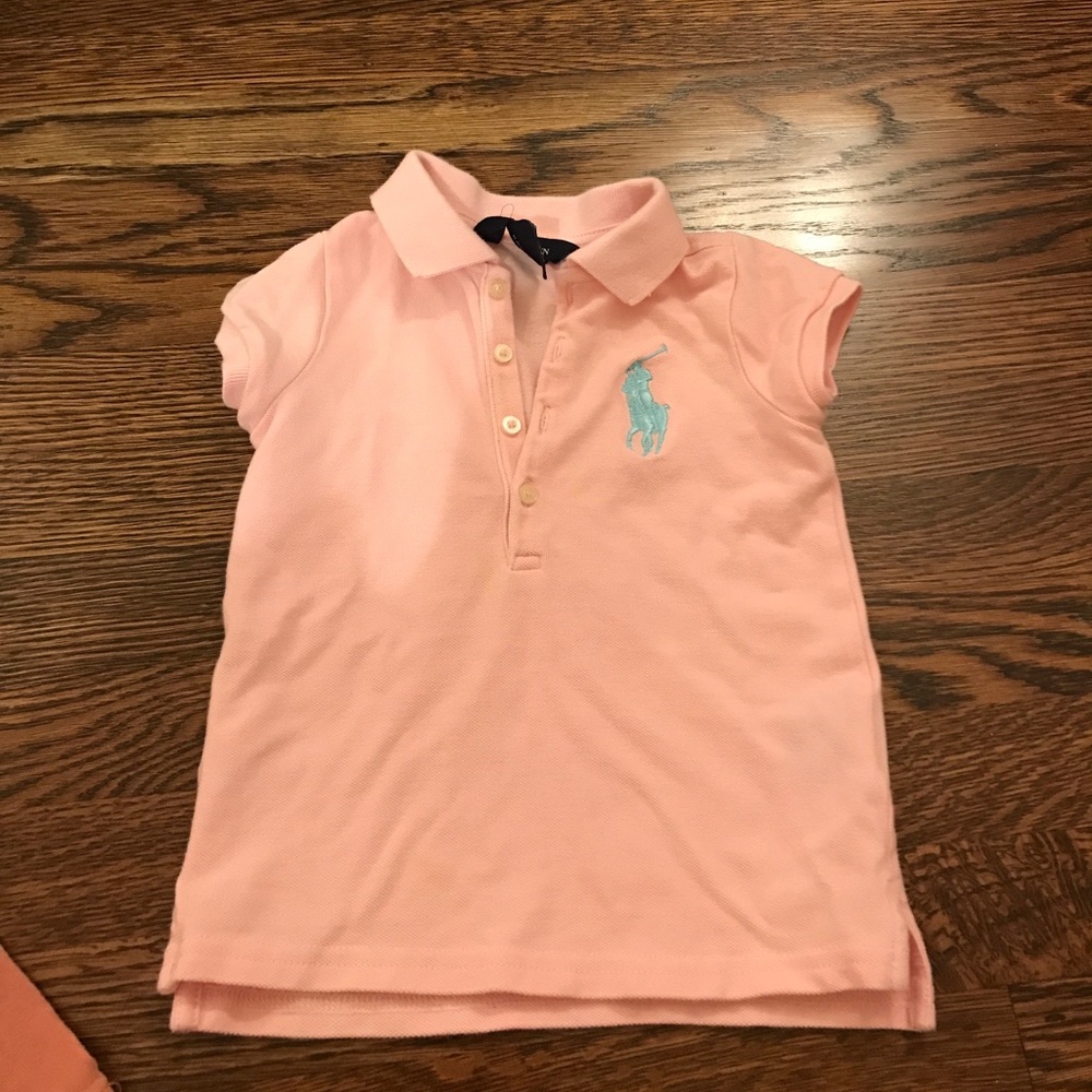 Pink polo top