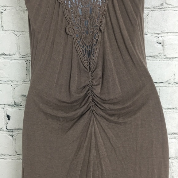 Pink Rose M Body Con Fitted Dress Drape Neck - Picture 4 of 6