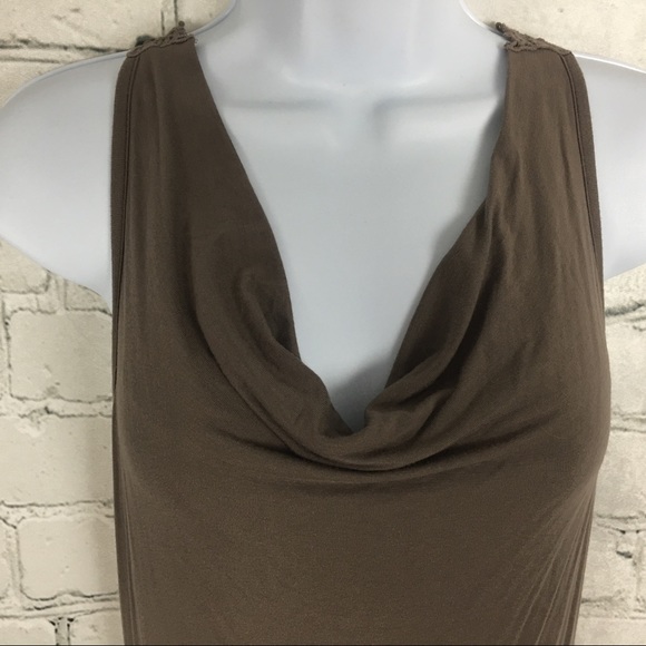 Pink Rose M Body Con Fitted Dress Drape Neck - Picture 5 of 6