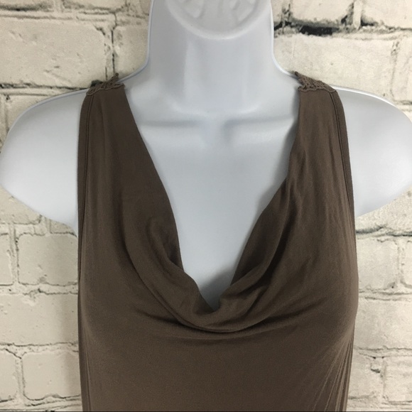 Pink Rose M Body Con Fitted Dress Drape Neck - Picture 6 of 6