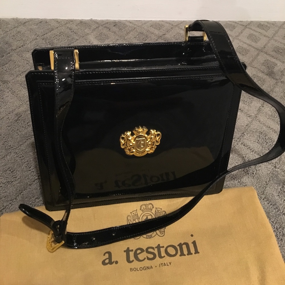 🌸Vintage a. testoni leather bag