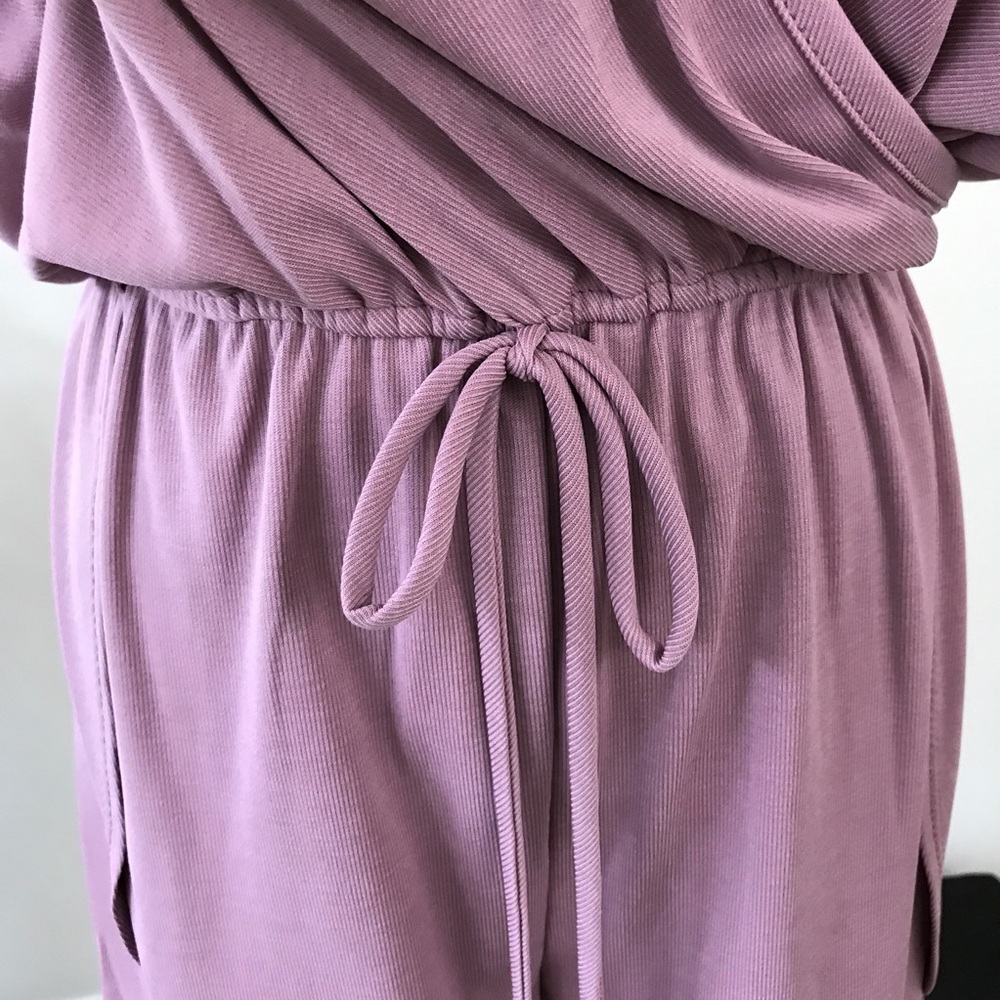 Sleeveless Cupro Ribbed Jersey Romper tulip shorts - Picture 4 of 7