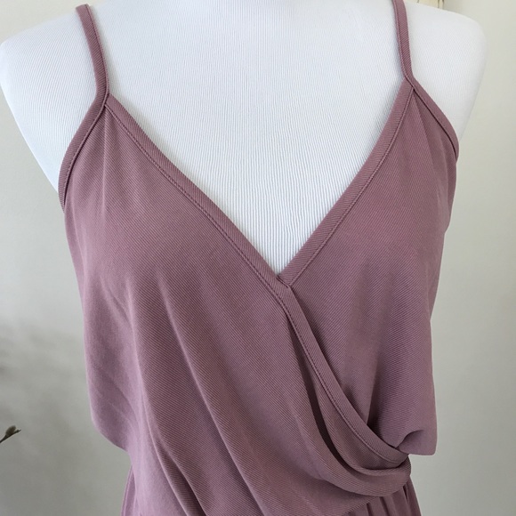 Sleeveless Cupro Ribbed Jersey Romper tulip shorts - Picture 3 of 7