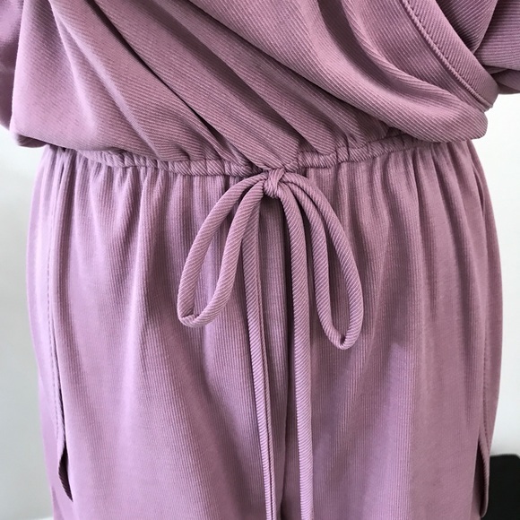 Sleeveless Cupro Ribbed Jersey Romper tulip shorts - Picture 4 of 7