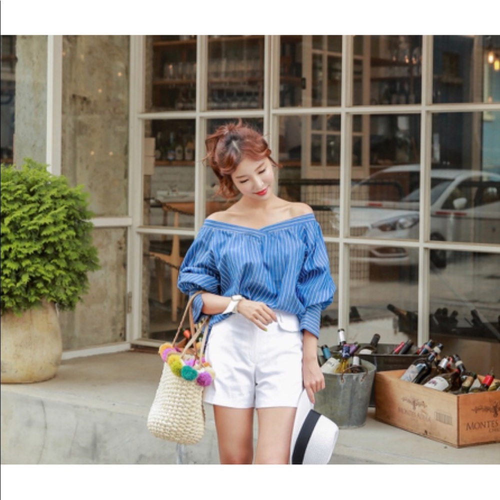 Off-Shoulder Striped Top (NWOT)