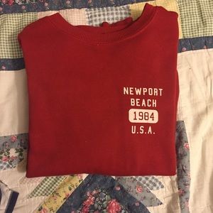Brandy Melville red Newport Beach sweatshirt