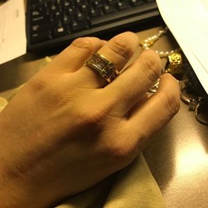 18kt white and yellow gold ring