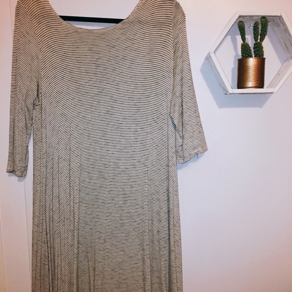 Stripe knee length dress