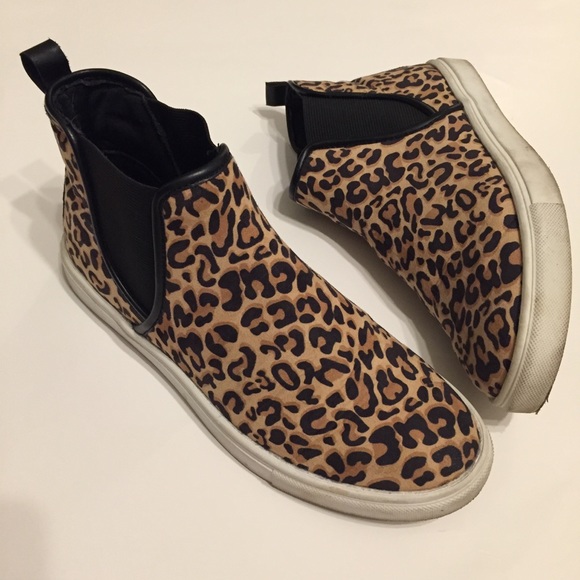 high top animal print sneakers