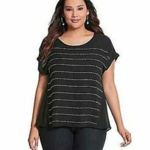 EUC LANE BRYANT black top with rhinestones