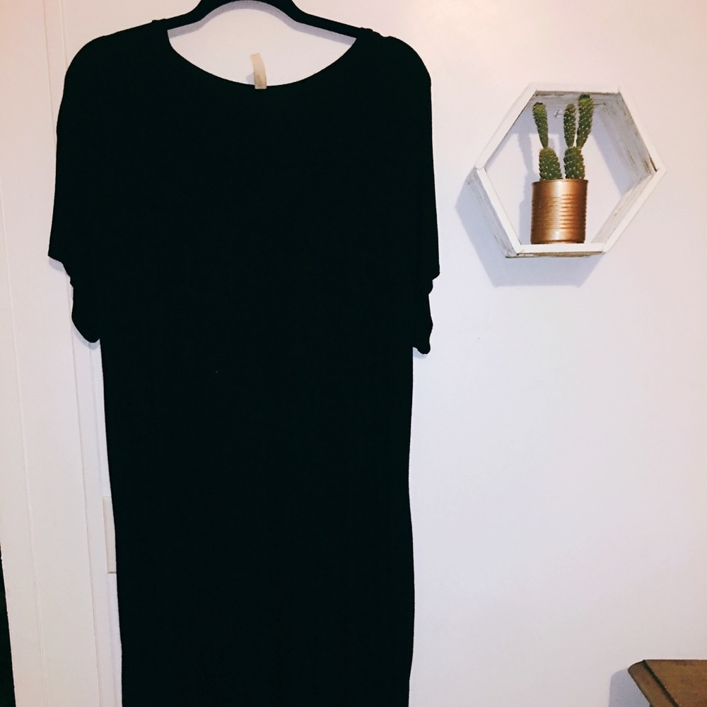 Black knee length dress