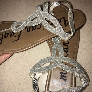 Sparkly Thong and Braided Sandals