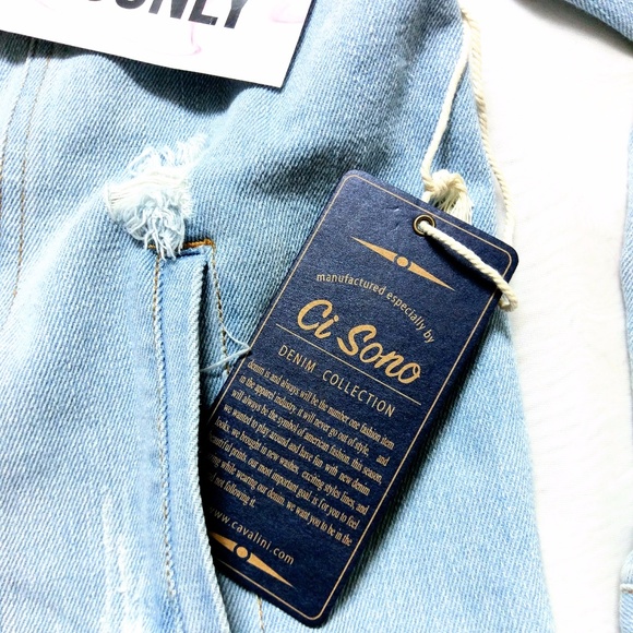 🌷1 HR SALE🌷NWT CI SONO Denim JACKET Violet Fur - Picture 5 of 8