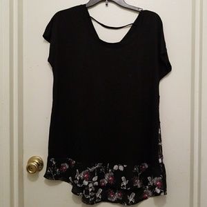 TORRID Black floral top