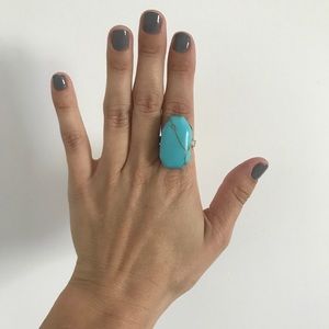 Statement turquoise ring size 7