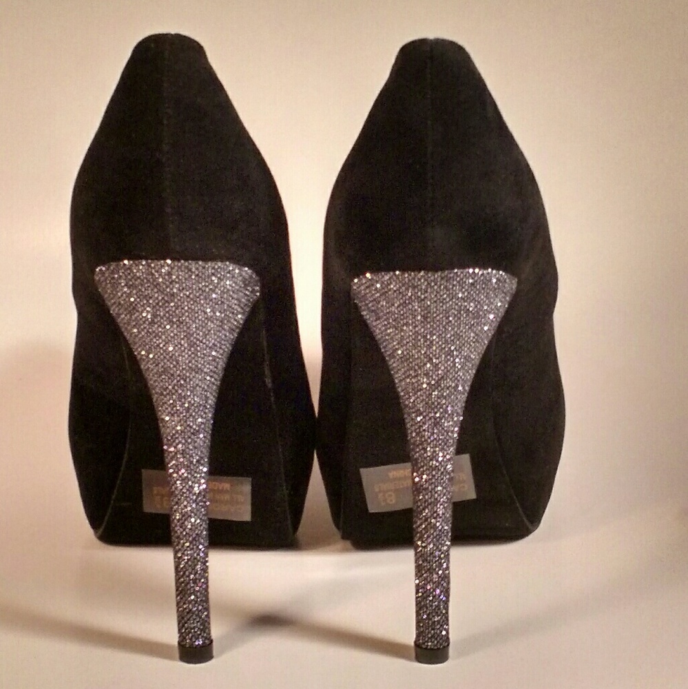 BLACK AND GLITTER PUMPS - Picture 3 of 5
