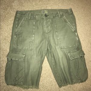 Green Cargo Shorts