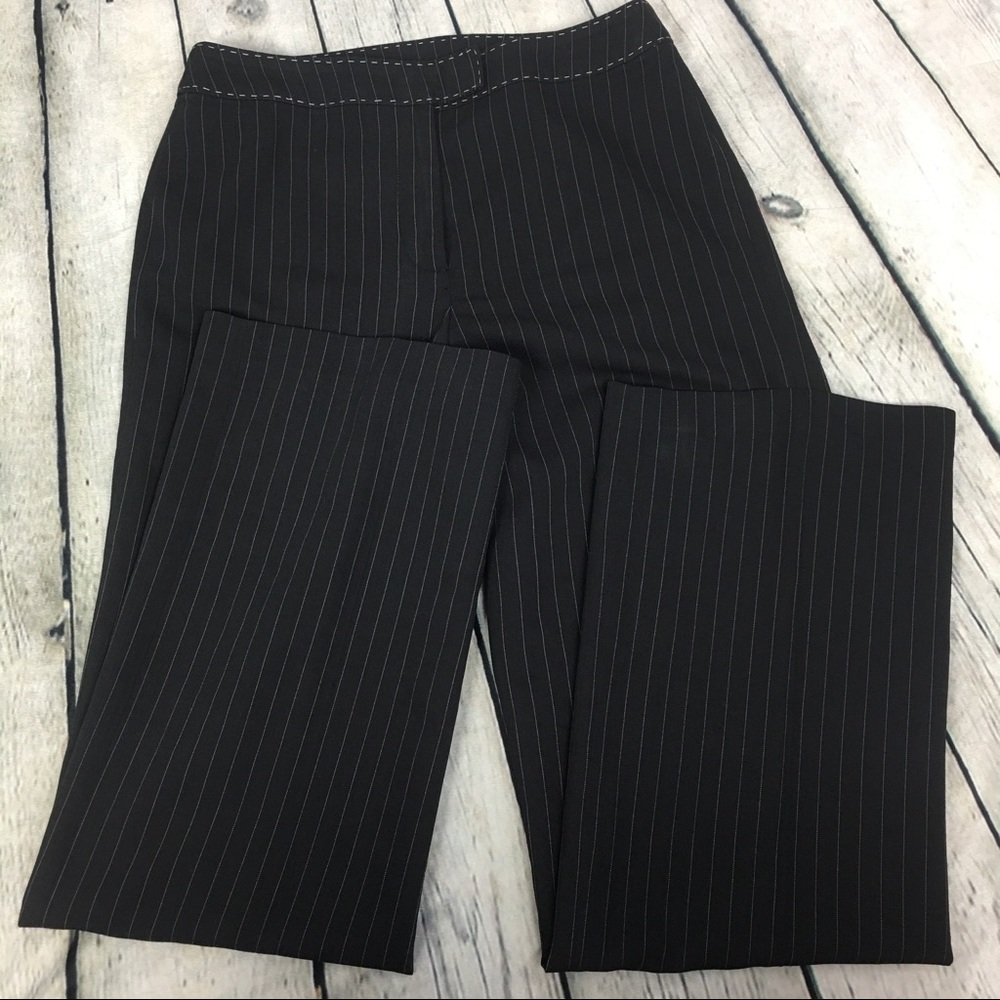 Black Sz 6 Pinstripe Tribeca Studio Career Pants