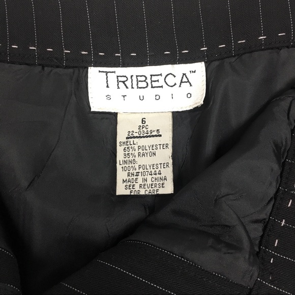 Black Sz 6 Pinstripe Tribeca Studio Career Pants - Picture 4 of 8