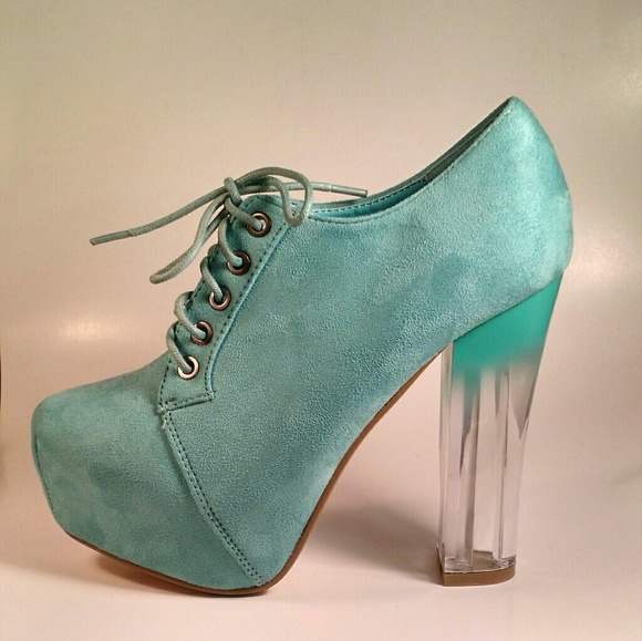 LIGHT BLUE OMBRE HEEL BOOTIES - Picture 3 of 4