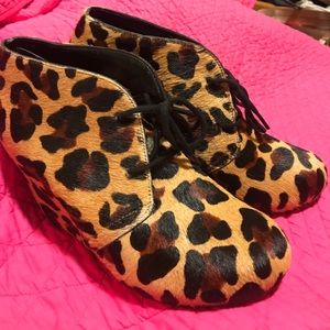 Steve Madden Cheetah Print Wedges sz 8