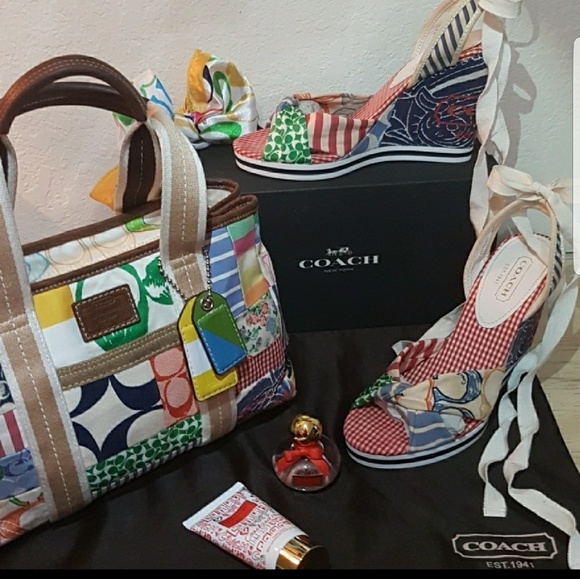 🍒 LIMITED EDITION COACH HAMPTON PATCHWORK - Picture 2 of 5