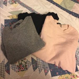 Brandy Melville cropped soft sweater bundle