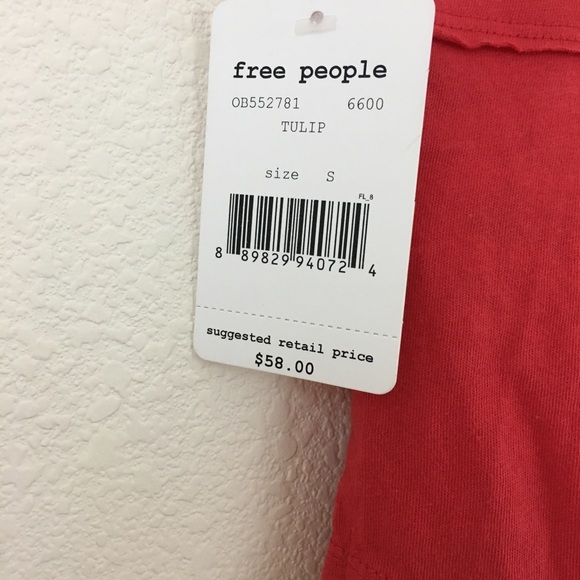 NWT Free People Hemingway V-neck Tee - Picture 5 of 6