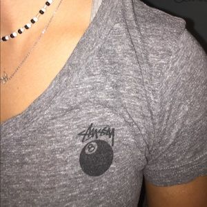 AUTHENTIC Stussy grey v-neck
