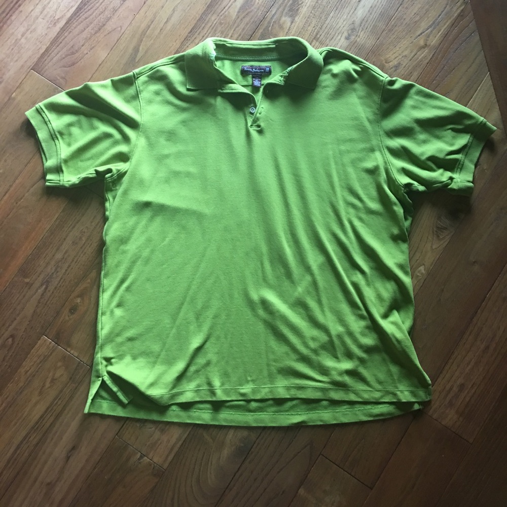Tommy Bahama Textured lime green XXL golf 18 polo