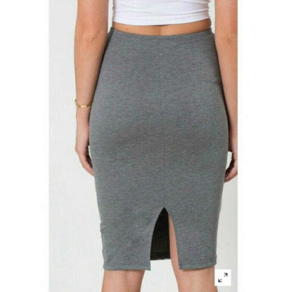 American Apparel ponte mid-length pencil skirt
