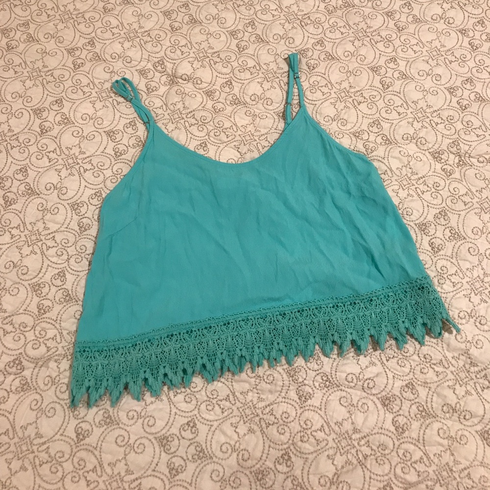 Aqua crop top