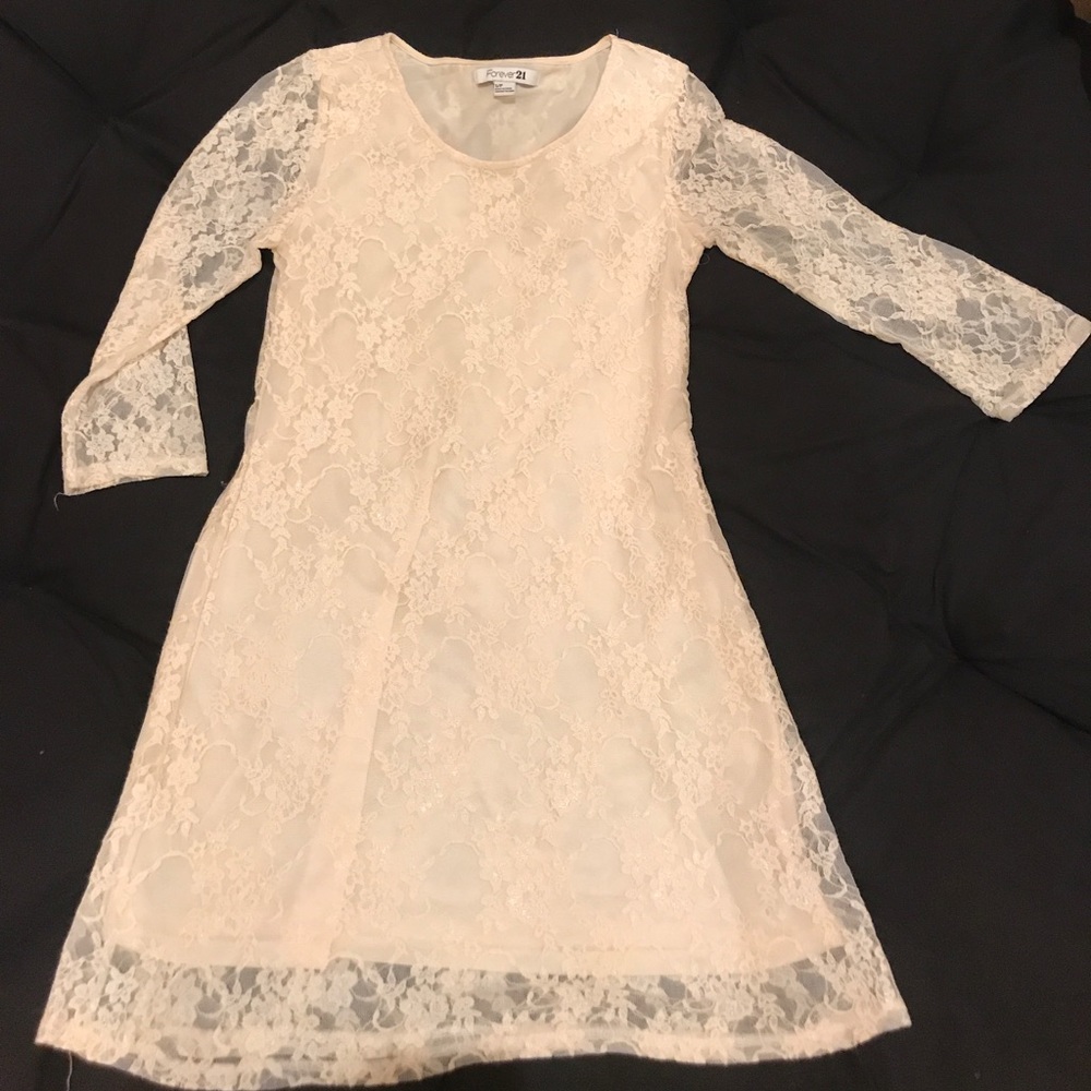 Cream lace dress