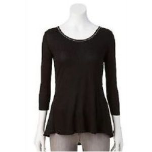 JENNIFER LOPEZ rose colored tunic blouse top