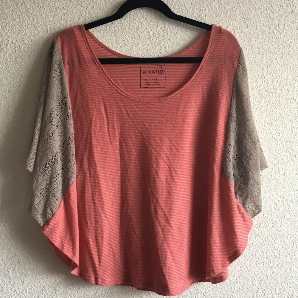 Free People We the free red and brown batwing top