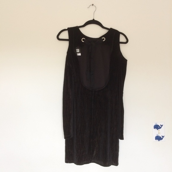 Topshop Velvet Cold Shoulder Dress - Picture 6 of 8