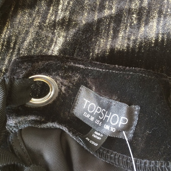 Topshop Velvet Cold Shoulder Dress - Picture 7 of 8