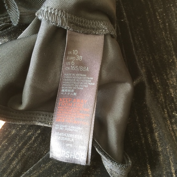 Topshop Velvet Cold Shoulder Dress - Picture 8 of 8